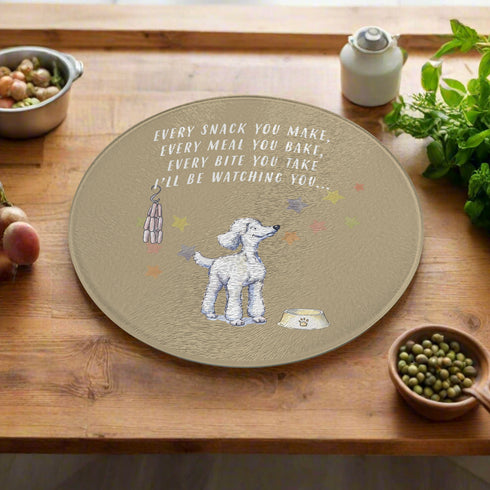 Poodle White Trivet